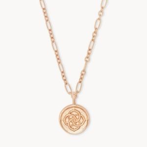 Kendra Scott Pendant Coin Rose Gold Necklace